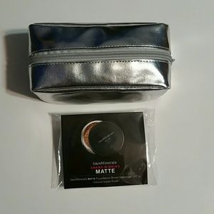 SET 3 MATTE FOUNDATION MEDIUM DEEP,BAG,BRUSH NEW!