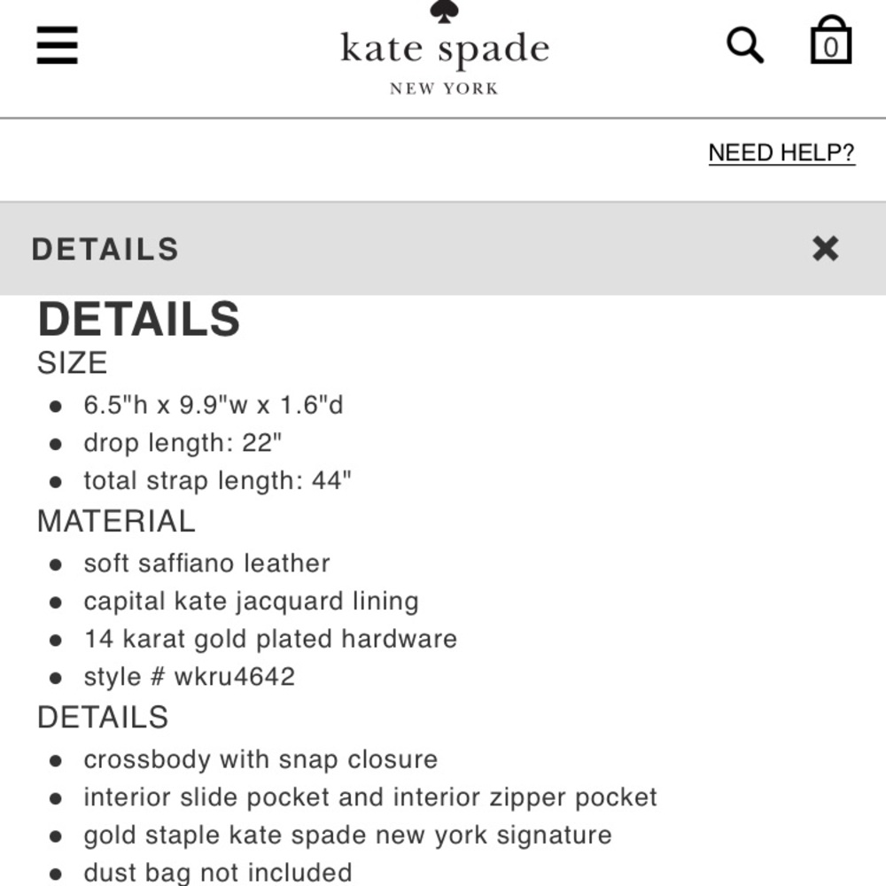 SOLD ♠️ Kate Spade Crossbody - Picture 4 of 7