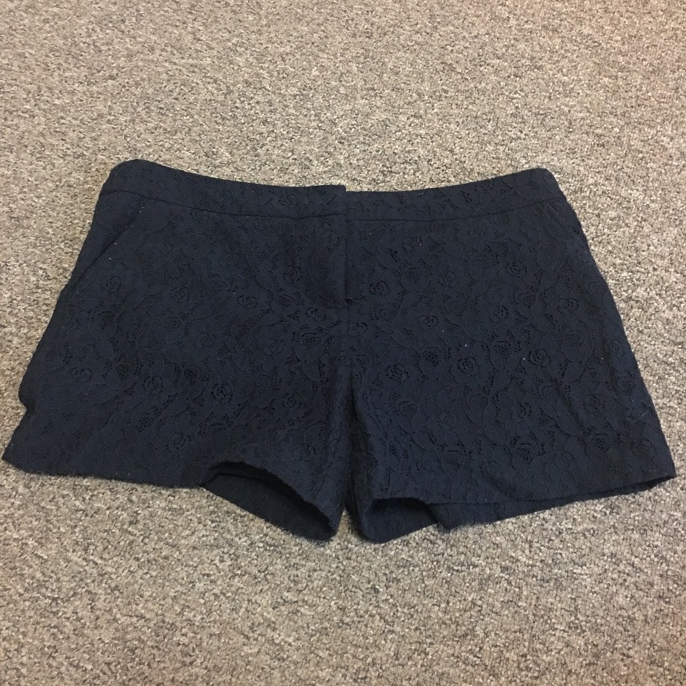 Blue lace shorts