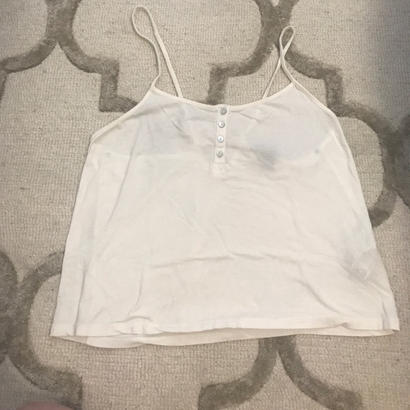 Off-White Tie Back Spaghetti Strap Tank - Picture 2 of 3