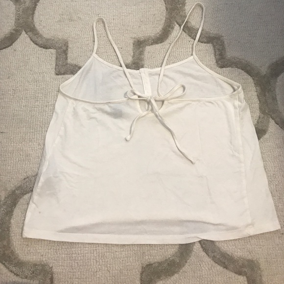 Off-White Tie Back Spaghetti Strap Tank - Picture 3 of 3