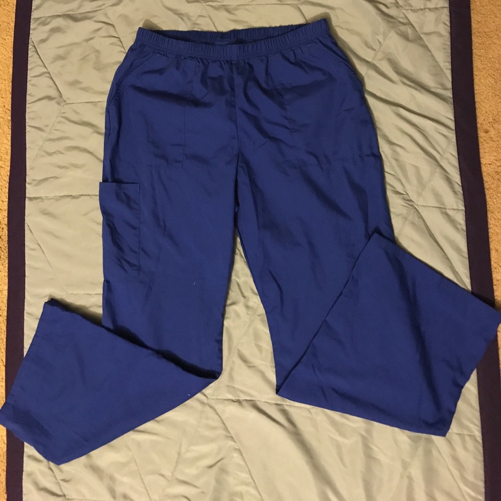 Blue scrub pants