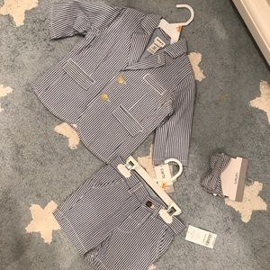 Carters 3 piece blue outfit. Size 12M