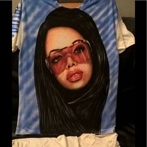 aaliyah airbrush tee