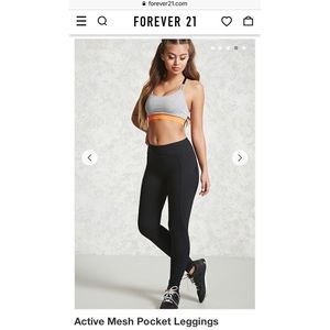 Black leggings with side pockets size L