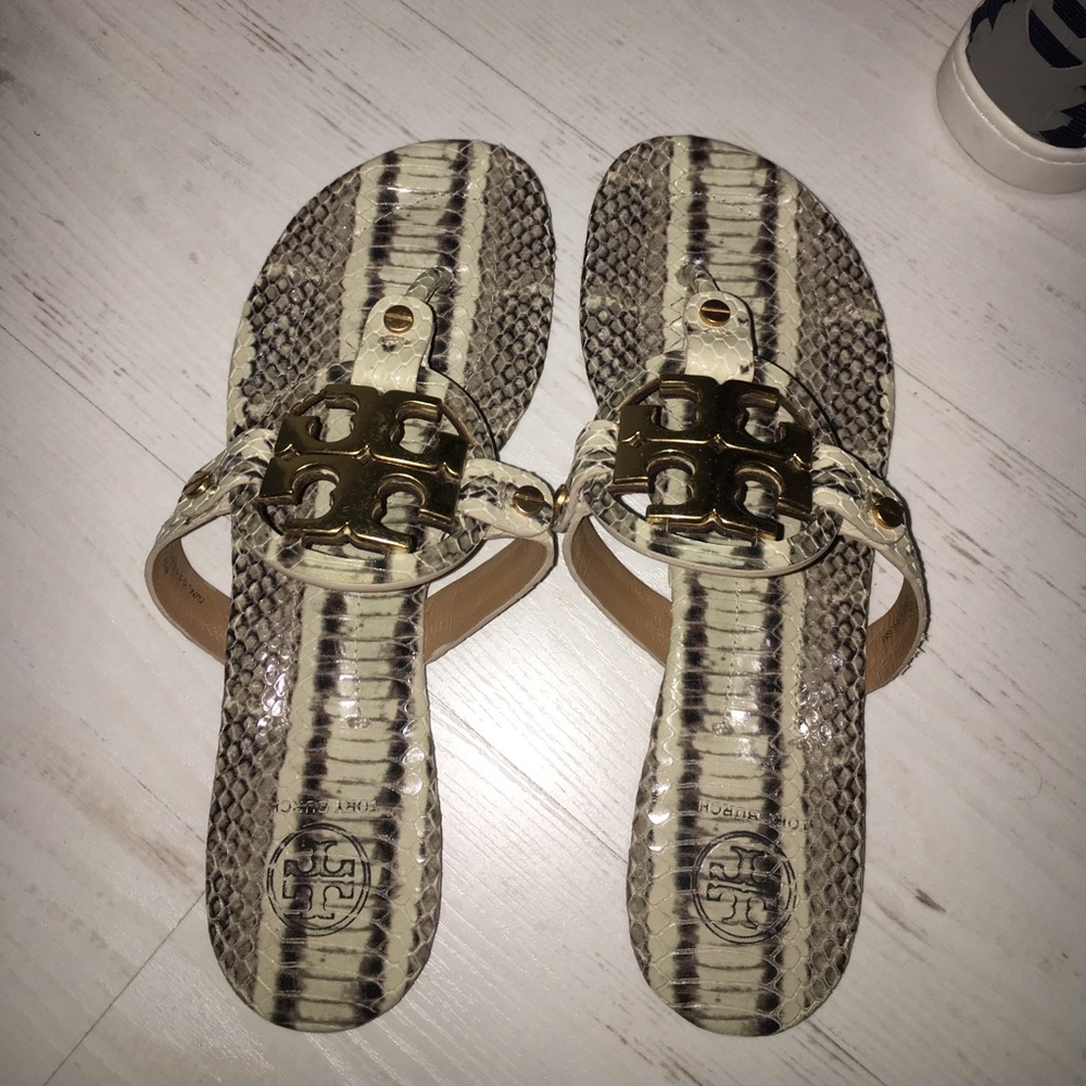 TORY BURCH SNAKESKIN SANDALS