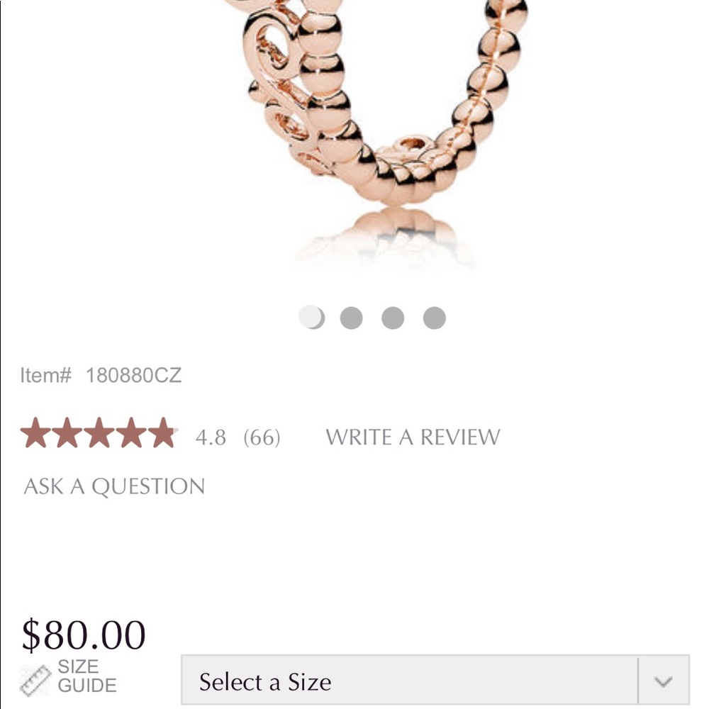 Pandora Princess Ring Rose Gold