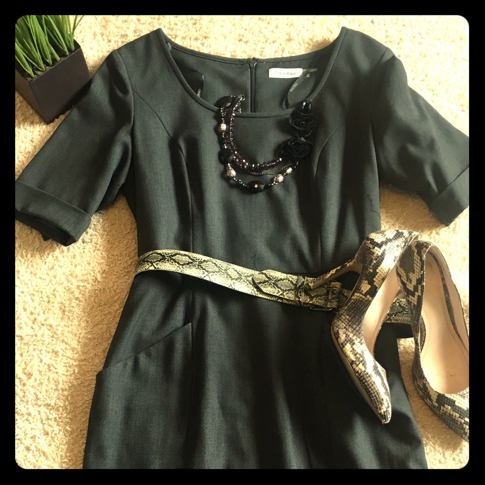 Grey business dress