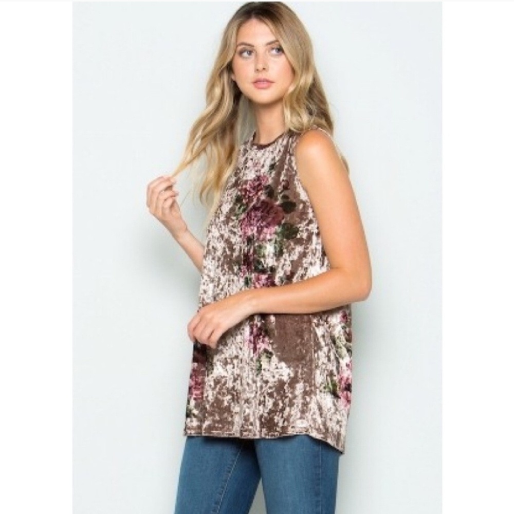 One Large left, Gorgeous Velvet Rose print tunic