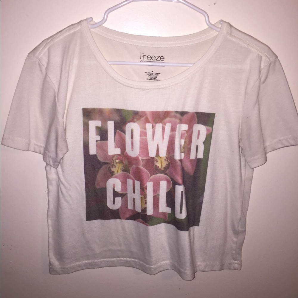 Cropped Flower Child graphic tee