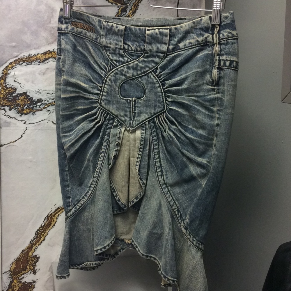 Miss 60 Vintage Jean Pencil  Skirt