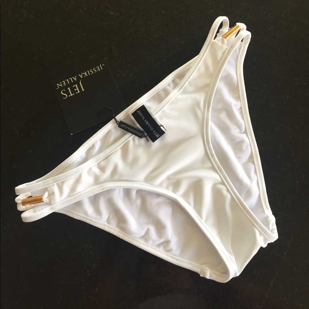 Jets white bikini bottoms