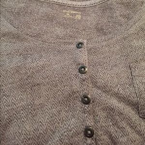 Ruff Hewn Herringbone Print Henley