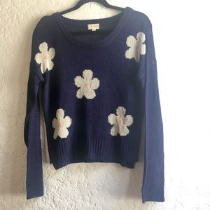 Floral Cropped Sweater