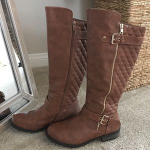 Cognac riding style boots