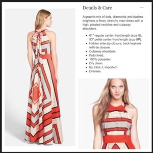 Eliza J Scarf Print Crepe De Chine Dress