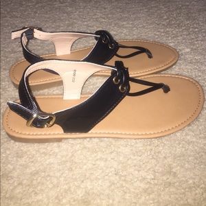 Forever 21 Black and Nude sandals