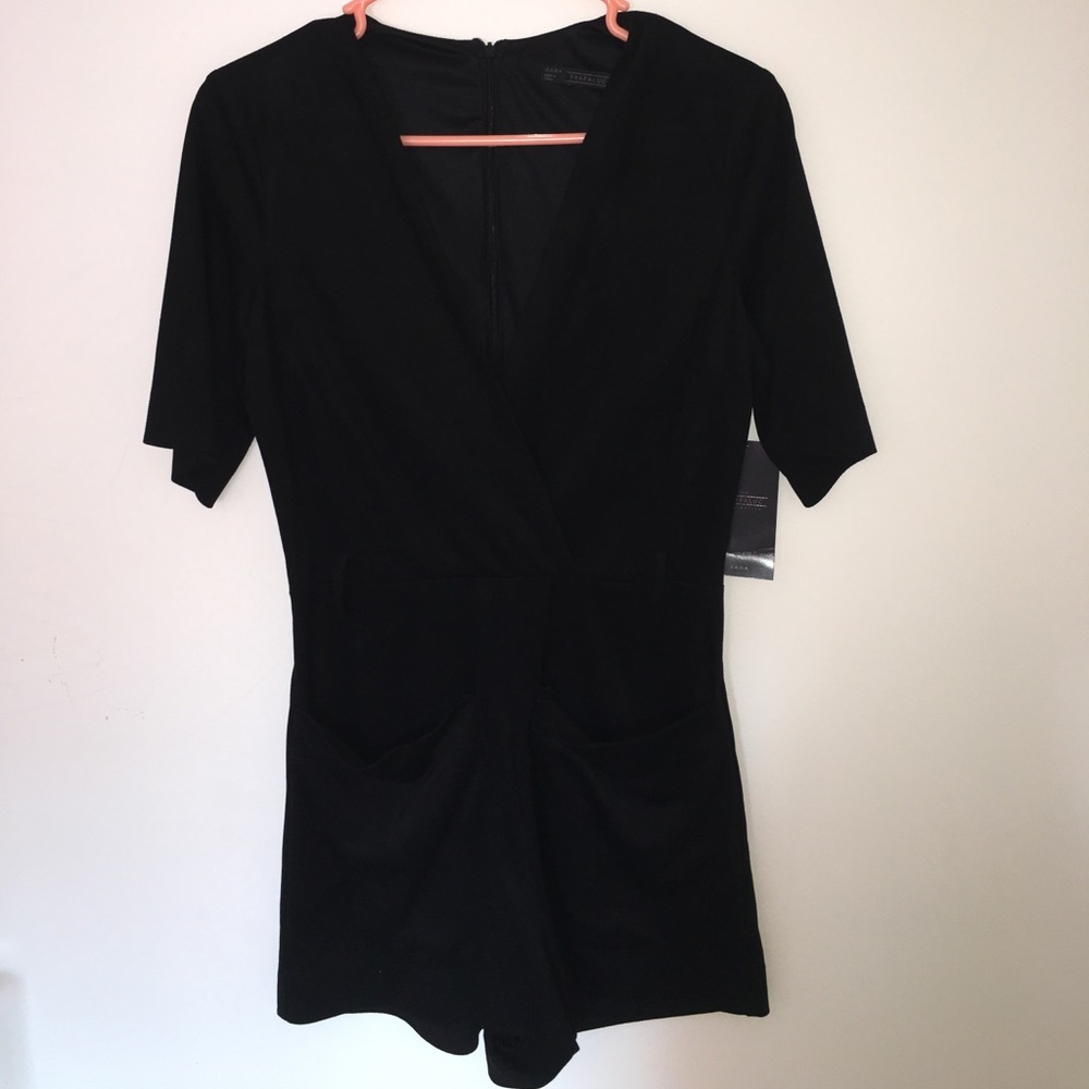 Zara suede romper