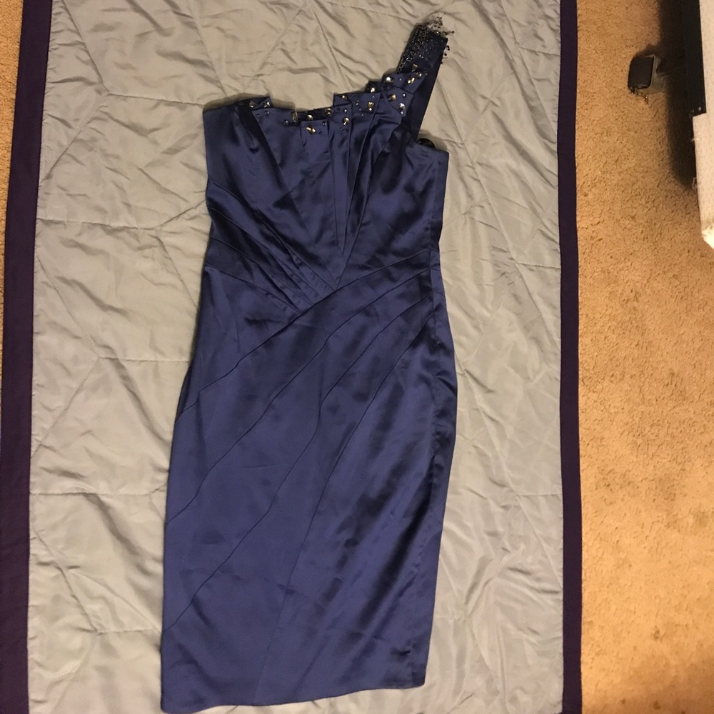 Dark blue evening dress/cocktail by Alberto Makali