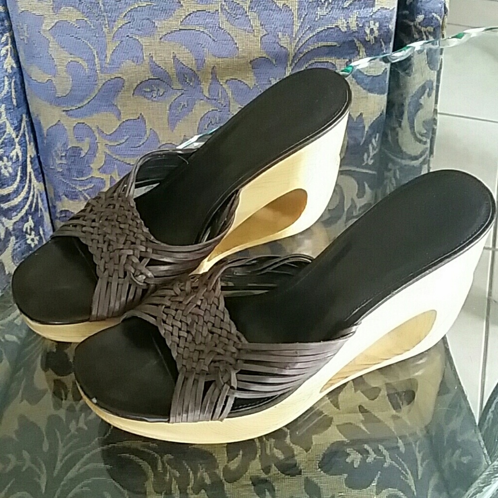 Calvin Klien chocolate wedge sandal