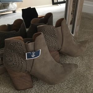 Studded ankle booties