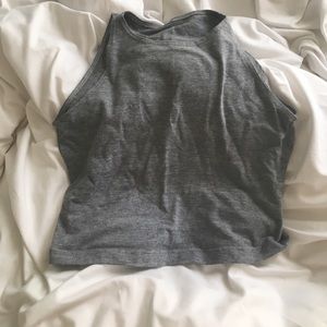 American apparel gray crop