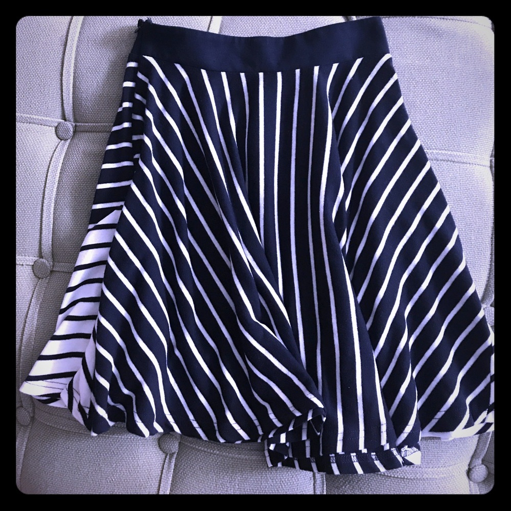 A Line Striped Skirt