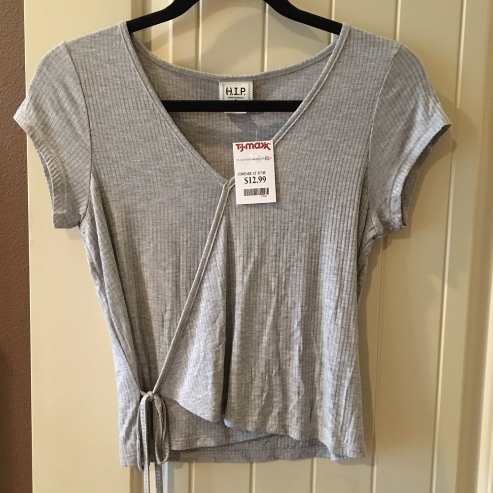 NWT grey Crop top