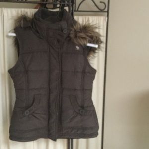 Girls fur lined hooded vest