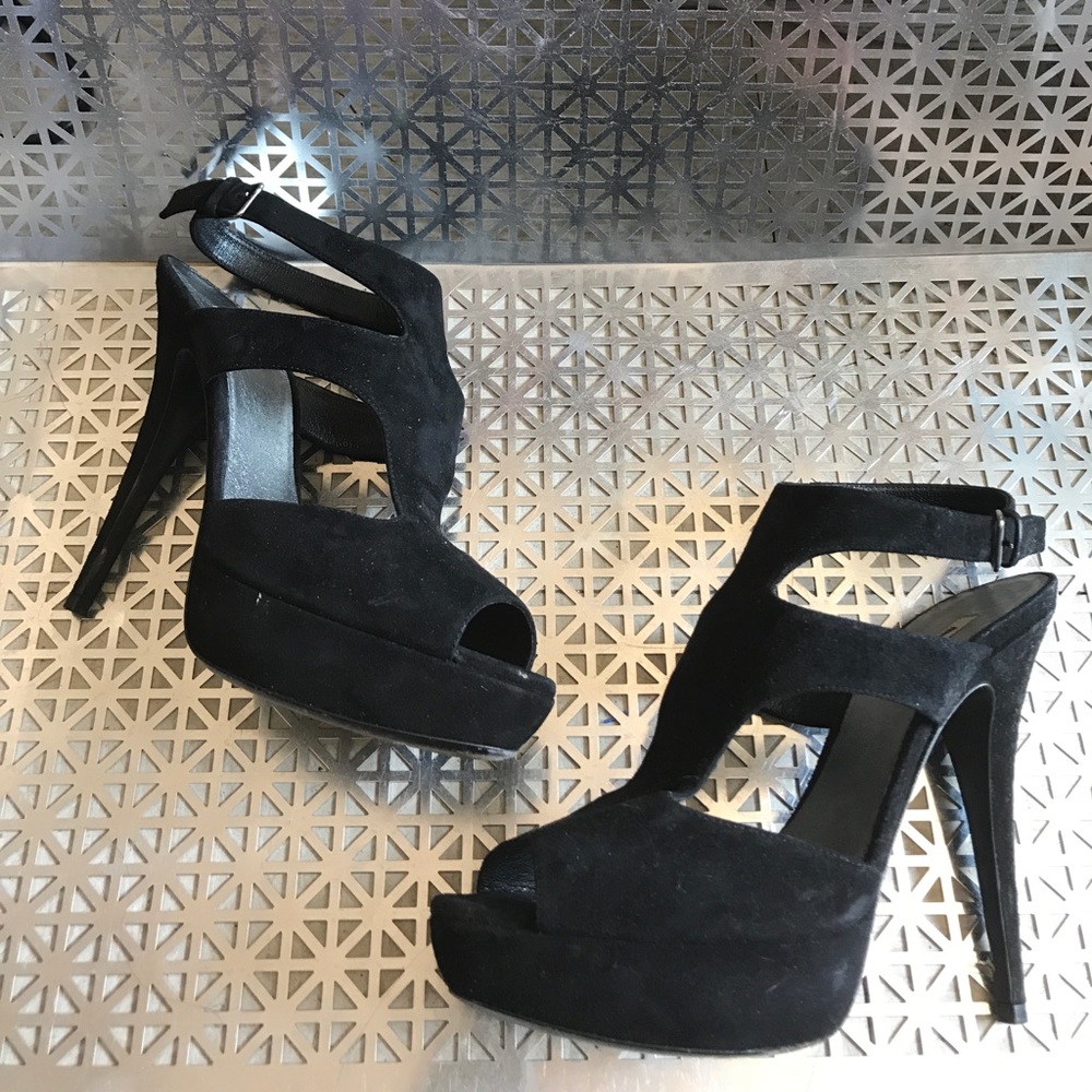 MIU MIU Suede Cutout Heels Size 9