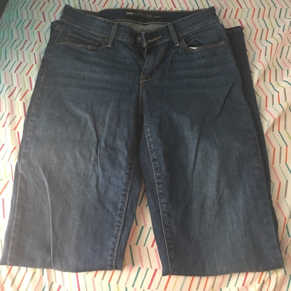 Levi's Demi Curve Mid Rise Straight Jeans
