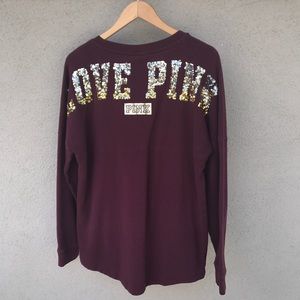 ✨ VS PINK MAROON BLING PULLOVER ✨
