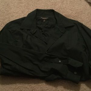 Banana Republic LS slim oxford, medium, forest grn