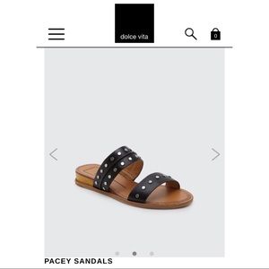 Dolce Vita Leather Studded Sandal (Size 8)