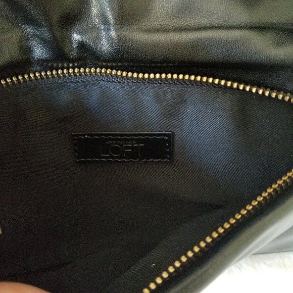 Ann Taylor Loft leopard cheetah clutch bag leather - Picture 2 of 4