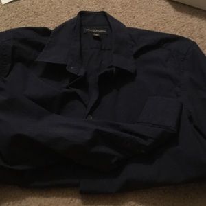 Banana Republic LS slim fit, oxford, medium, navy