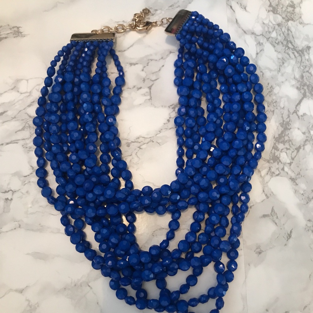 Beautiful blue beaded necklace