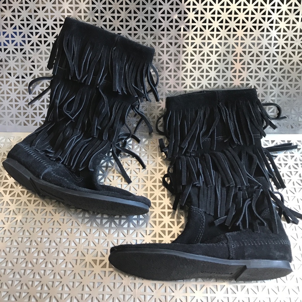MINNETONKA Calf Hi 3 Layer Boot Suede Size 7