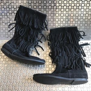 MINNETONKA Calf Hi 3 Layer Boot Suede Size 7