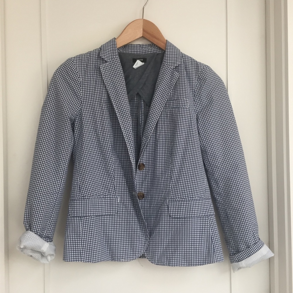 JCrew Gingham Blazer