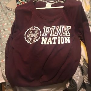 Victoria secret pink off the shoulder pullover