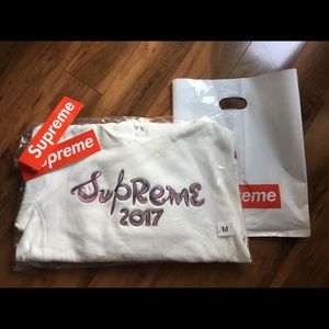 Supreme brushed logo hoodie