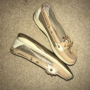 Gold Sparkly Sperry Topsiders!