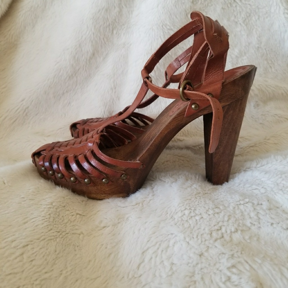 BCBG Girls wood bottom heels