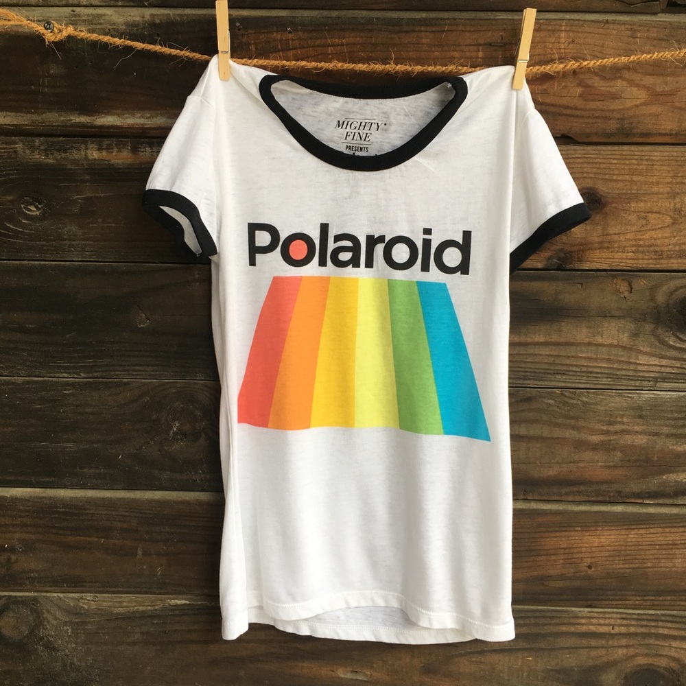 💔SOLD💔Polaroid Ringer T-shirt - Picture 2 of 5