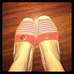 TORY BURCH Beacher Canvas Logo Espadrille