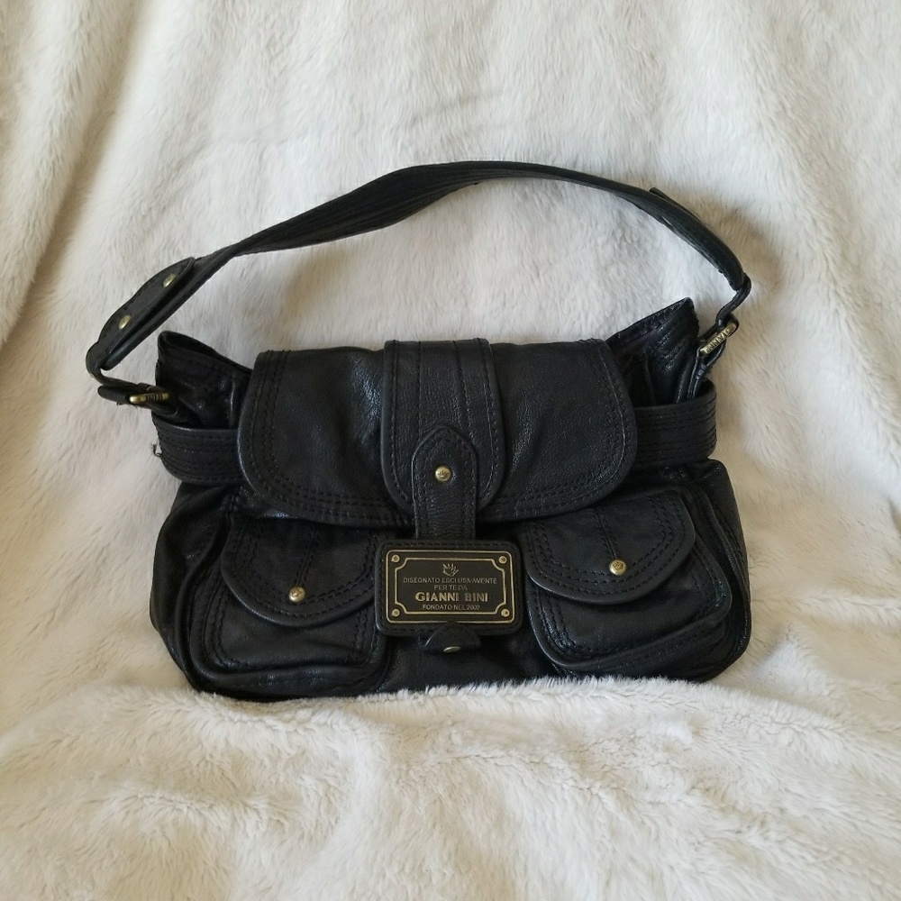 Gianni Bini black leather bag - Dillards