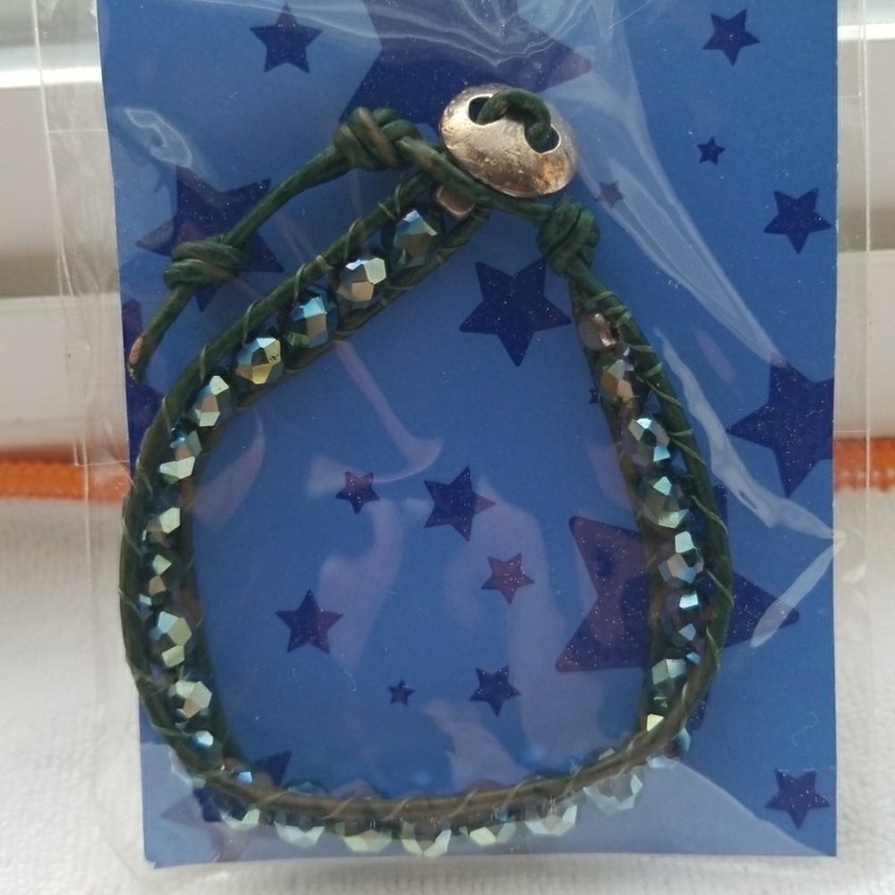 Handmade Crystal Leather Wrap bracelets