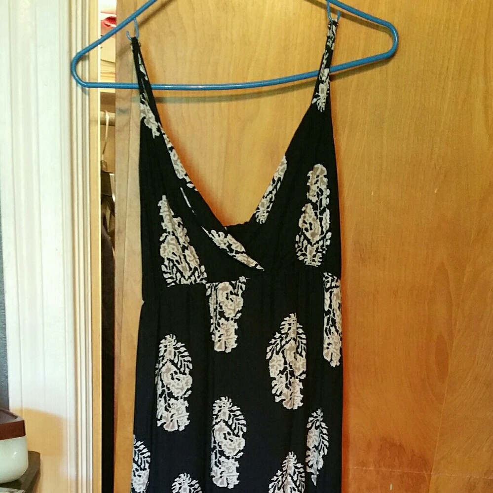 Feather navy dress