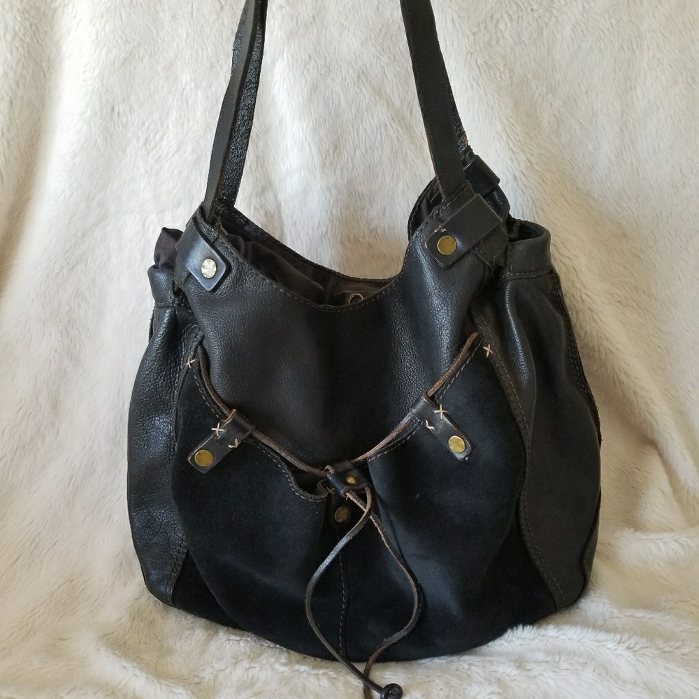 Lucky Brand black suede leather bag